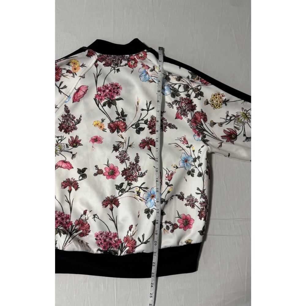 Pam & Gela Floral Print Bomber Jacket Zip Front Size Small - Picture 6 of 8